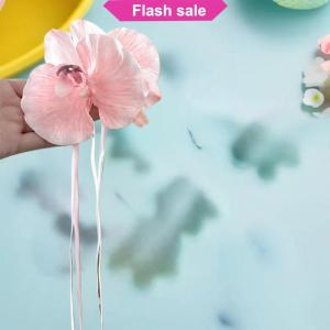 SHENHAO2🎀 Phalaenopsis phong lan tóc Claw cá mập Clip phụ nữ retro hoa phóng đại tiệc cưới tóc Clip phụ kiện thời trang