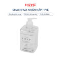 CHAI NHỰA CÓ NẮP NHẤN GEL + MIẾNG DÁN SOAP. 