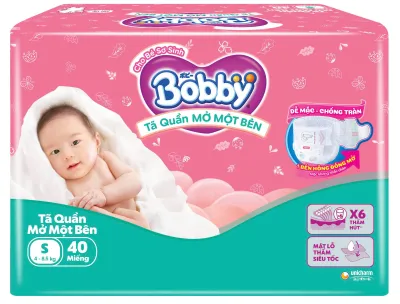 Tã Quần Mở Một Bên - Tã Dán Bobby NB70 S80 M46 M76 L68 XL62 XXL56 Cho Bé Từ Sơ Sinh Đến 20 Kg - Kho Bỉm Thanh Ngân