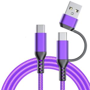 60W USB sạc nhanh C cáp cho điện thoại nylon bện dây sạc Dây cáp truyền dữ liệu phù hợp với khả năng tương thích rộng 1m