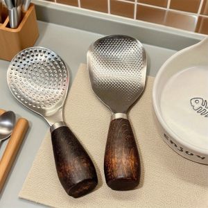 2PCS Stainless Steel Rice Spatula - Non-Stick Standable Serving Spoon with Ergonomic Handle Durable Kitchen Utensil for Daily Use Food-Grade Material Easy to Clean