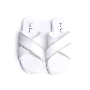 Sara Sara Izza I Sandal Flat Wanita Tali Strap Diamond Elegant Mewah Empuk Ringan Anti Slip Terbaru