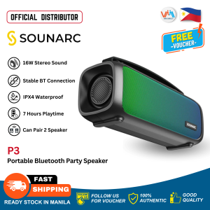 Sounarc P3 by Tronsmart 16W Portable Speaker IPX4 Waterproof Bluetooth Speaker 3.7V/1500mAh Battery Built-in Up to 10m Transmission Portable Audio Player for Mobile Phone speaker Sport Indoor & Outdoor Event Super Portable Wireless Party - VMI Direct
