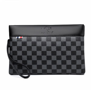 Fashion Business Style Mens Handbag Clutch Bag Soft Pu Leather Male bolsos Pack Bag Elegant Leisure Stylish Hand Bag Men Pouch For iPad 9.7