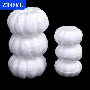 [COD]🔥🔥🔥ZTOYL Foam Pumpkin White Blank Halloween Christmas Simulation Pumpkin Atificial Foam Pumpkins Realistic Handmade Atificial Decorative Foam Pumpkin Kids Friends Halloween DIY Craft