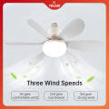 Thunlit Ceiling Fan with Light E27 Remote Control Flower-sharped 16.5 Inch 30W Dimmable Celling Fan Light. 