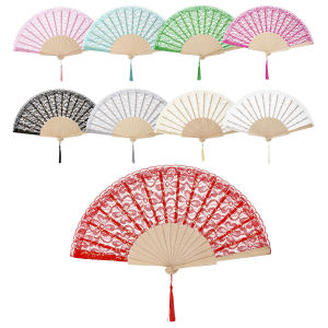 10/30pcs Exquisite Lace Wooden Folding Hand Fans Personalize Engrave Text Logo on Wood for Dancing & Wedding Party Home Decor2026