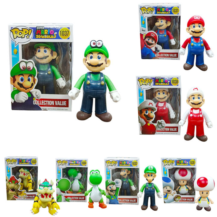 [HCWWR] Funko pop hot Super Mario Bros Action Figures Toys Dolls Model ...