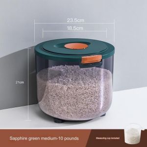 Rice Bucket Household Insect-Proof Moisture-Proof Sealed Food Grade Storage Box Tank Kitchen Flour home Life Daily Use