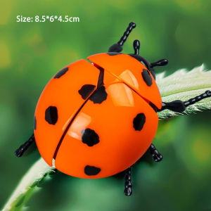 YONGQING Seven Star Ladybug รถของเล่น รถเข็นLadybugเจ็ดดาว เบรคนาฬิกา ไม่ต้องใช้แบตเตอรี