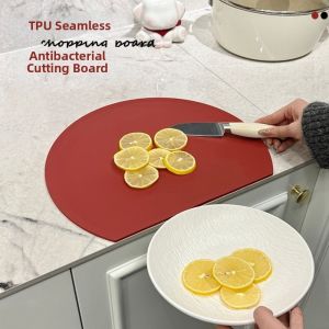 QUA Anti-Bacterial Semi-circular Cutting Board TPU Anti-Mold Vegetable Cutting Board Household Odor-Free Kitchen Chopping Block Kitchen Use