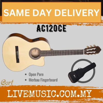 Cort AC120CE Classical Guitar with Gig Bag - Open Pore (AC 120CE/AC-120CE)