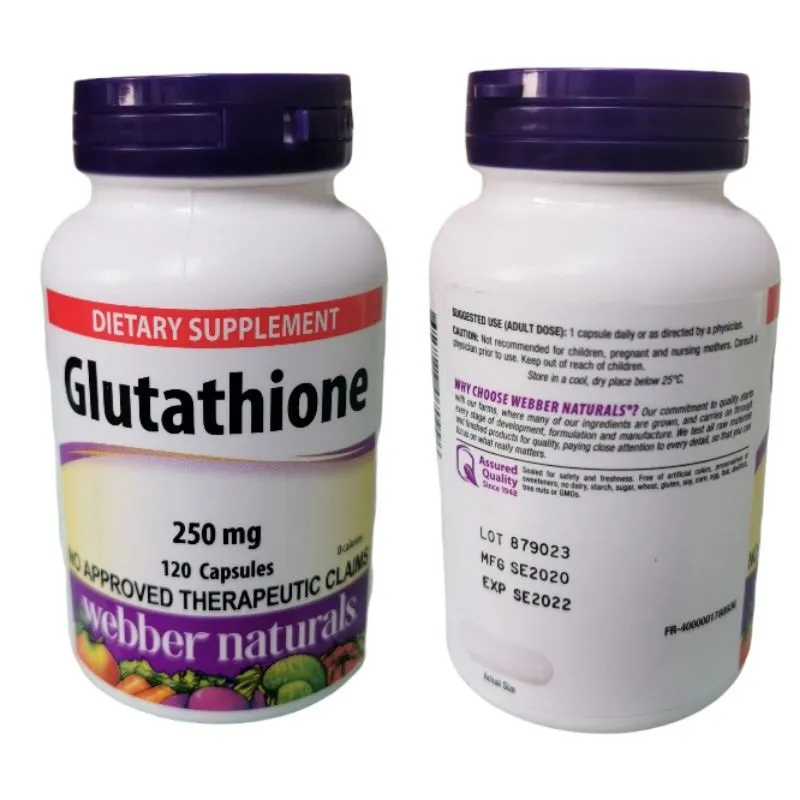webber glutathione Webber Naturals Glutathione 250mg 120capsules