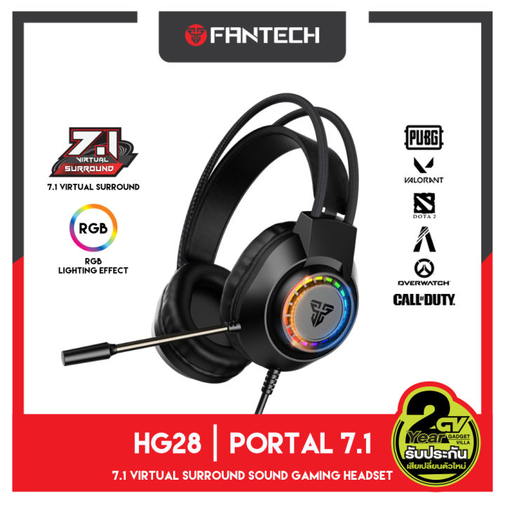 FANTECH หูฟัง เกมมิ่ง ระบบ Surround 7.1 Headset Gaming มีไมโครโฟน ไฟ ...
