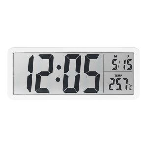 NOBLELYN Wall-mounted Electronic Wall Clock Temperature Multi-functional Digital LED Clocks Voice Control Display Table Clock