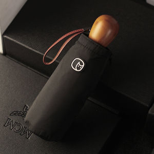 Lordwey & OLYCAT ô nhỏ mới Phụ Nữ Trẻ Em Và Nam Giới Ô ô bỏ túi tay cầm bằng gỗ Ô Windproof UV gấp được Ô