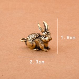 Tượng Đồng Thau Hình Thỏ - Móc Khóa - Kích Thước: 2 Size