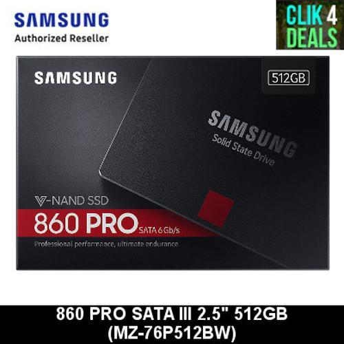 Samsung 860 PRO SATA III SSD 512GB (MZ-76P512BW - Main Image