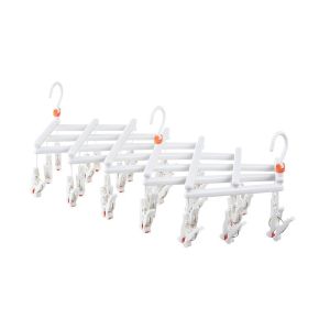 Multifunctional Clothes Airer Hanger Socks Underwear Organizer Drying Rack Windproof Home Wardrobe Laundry Telescopic Hangers