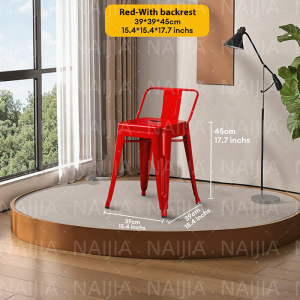 NAIJIA Dining Chair Industrial Bar Chair Kerusi Makan Besi Cafe Bar Stool Cafe Chair Metal Dining Chair Steel Chair 酒吧椅凳 餐椅