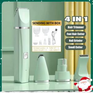 4 IN 1  Hair Trimmer Rechargeable Nail Grinder Dog Cat Grooming Clipper Wireless  Hair Razor