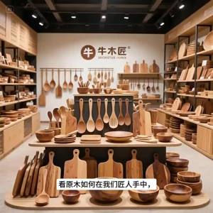 Niu Mujiang Ke Wooden Spatula and Spoon Kitchen Utensil Set for Stir-frying Home Use Spatula Cooking Wooden Spatula Spoon Stir-frying Spoon [ Free Shipping ]