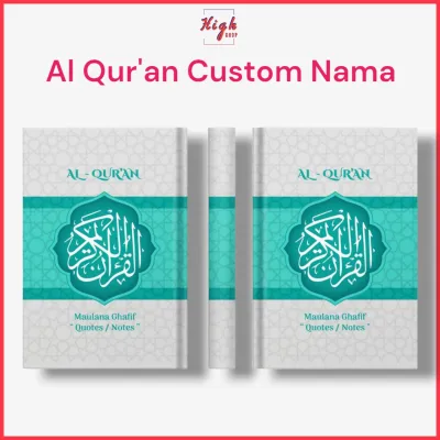 (Free Tulis Nama di Cover) Al Quran Custom Nama A5 A6 Terjemahan Perkata Quran Hardcover Bisa Pakai Nama Sendiri