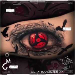 Tattoo Temporary Tato temporer Tahan Air Anti Air Motif Mata Sharingan Uchiha Itachi Tahan Lama - Tato Temporary Setengah Body Aman dipakai Untuk Kulit Bisa dihapus