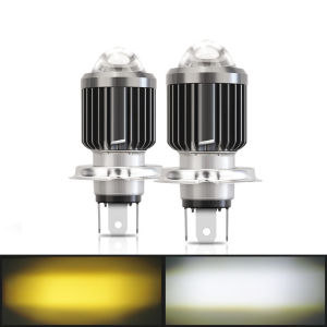 Motorcycle Headlight LED Bulbs H6 H4 Two-color Hi Lo beam Motorbike Front light Scooter P15D mio125