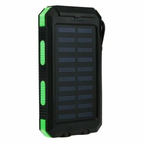 Waterproof Solar power bank 100000mah With compass and LED light powerbank 2 USB Ports for Apple Android devices