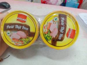 COMBO 1 lốc 4 hộp pate Thịt heo lon in Vissan hộp 170g