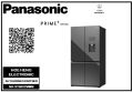 PANASONIC Prime+ Edition Inverter 621L Dual Door Refrigerator with Prime Freeze & Prime Fresh+ NR-XY680YMMM. 