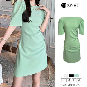 ZY.HT EraVogue เดรสผู้หญิง เดรสสีขาว เดรสมินิ เดรสเข้ารูป เดรสผ้าถัก เดรสไปงานแต่ง เดรสทำงาน เดรสออกงาน เดรสเซ็กซี่ เดรสเกาหลี ชุดออกงาน 5144