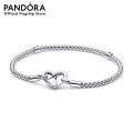 Pandora Studded chain sterling silver bracelet with heart clasp เครื่องประดับ สร้อยข้อมือ สีเงิน เงิน สร้อยข้อมือสีเงิน สร้อยข้อมือเงิน สร้อยข้อมือหัวใจ หัวใจ ชาร์ม สร้อยข้อมือแบบชาร์ม สร้อยข้อมือใส่ชาร์ม สร้อยข้อมือแพนดอร่า แพนดอร่า. 