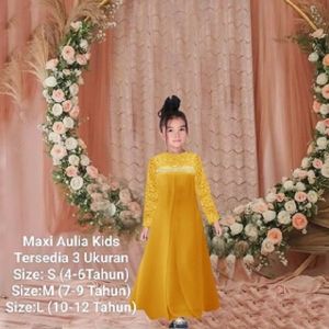 Pakaian Muslim Anak Wanita Terbaru Maxi Aulia Kids 3 Ukuran S-M-L