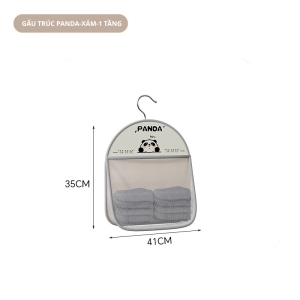 Túi treo đựng lưu trữ đồ lót tất vớ đa năng chất liệu vải lưới thoáng khí hình gấu trúc PANDA TD156