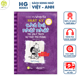 Sách Nhật Ký Chú Bé Nhút Nhát tập 5:Sự Thật Phũ Phàng - Phiên bản song ngữ Việt-Anh - Kèm File Nghe và Note Từ Vựng