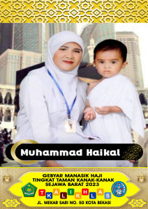 CETAK DAN EDIT PHOTO ANAK MANASIK HAJI A4 GLOSSY DENGAN BINGKAI PAPAN