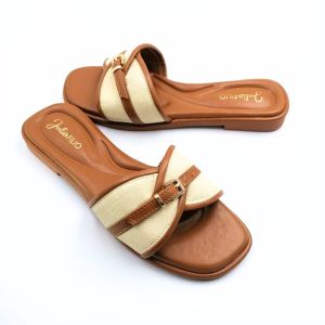 JULIA FILIO Comfort Lady Shoes Comfort Sandal (JF26021) Col: (API/BRO) SIZE : 36-41