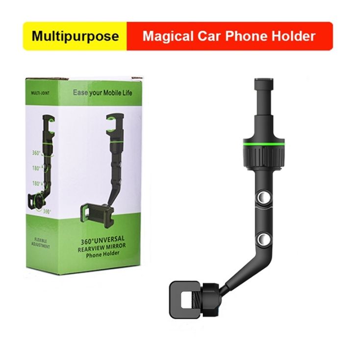 Car Rearview Mirror Phone Holder Mount Phone Holder 360 Degrees