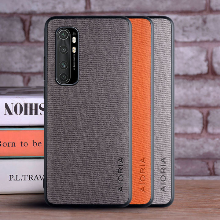 Case for Xiaomi mi note 10 lite Luxury fashion textile Leather
