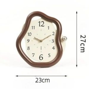 xpkQ Wooden Desk Table Clocks Timepiece Tabletop Room Decoration Accessories Mantel Clock Timepiece Ornament Living Room Showpiece X2Z8B