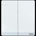 NERO Saklar Seri DECORA White Tanam Saklar Double Warna Putih Modern. 