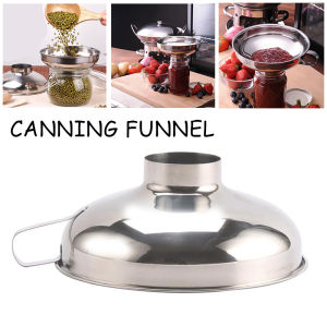 Stainless Steel Wide Mouth Funnel/Food Pickles Jam Funnel Canning Hopper Filter/Kitchen Tools Gadgets
