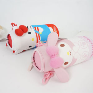 Freehome Sanrio Water Bottle Bag Cute Kuromi Mylody KT Portable Handbag Canvas Drink Bottles Bag Hand Carrying Cup Cover Holder
