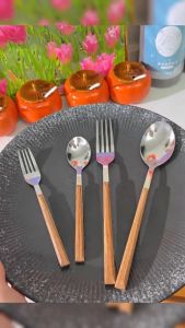 Creative Utensils Stainless Steel Spoon Fork Knife Teaspoon Exquisite Tableware 1Pc
