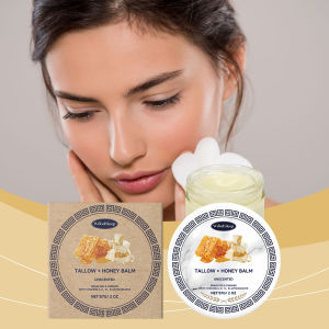 WoodSleep  Grass-fed Beef Fat Honey Balm   Moisturizing gentle nourishing and soft skin care cream