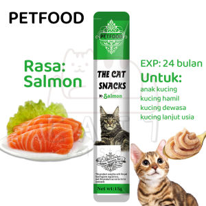 Snack Kucing Cemilan Kucing Cat Strip 15g/pc Snack Pengemukan Makanan Basah Hewan Peliharaan