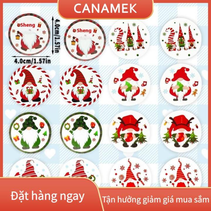 CANAMEK 500 cái giáng sinh vui vẻ Stickers giáng sinh chủ đề con dấu ...