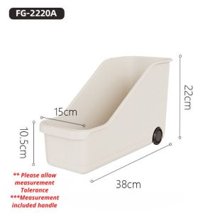 Storage Container with Wheels Storage Box for under Sink Garage Bathroom
